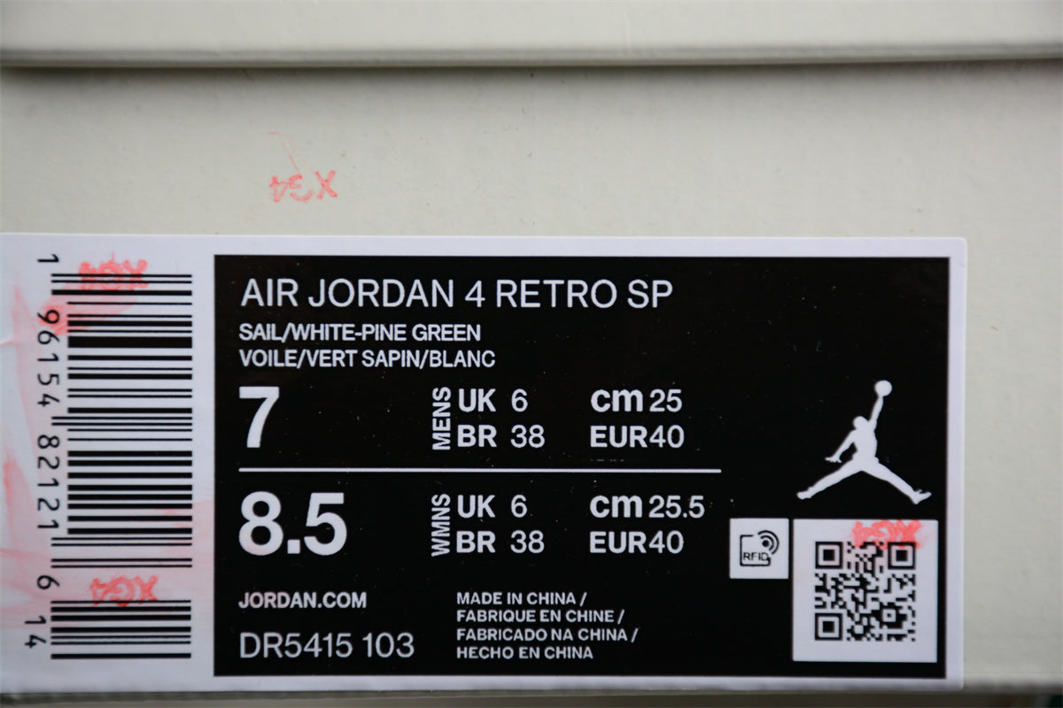 AJ 4 Verde Pino turchese