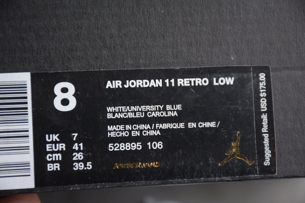 AJ 11 Low "Bianco e Blu Universitario"