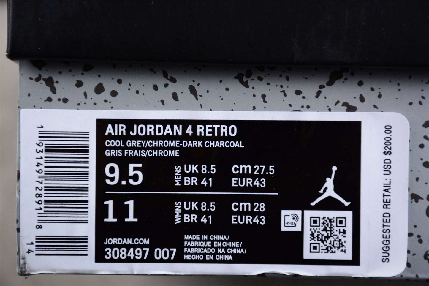 AJ 4 Gris Frío