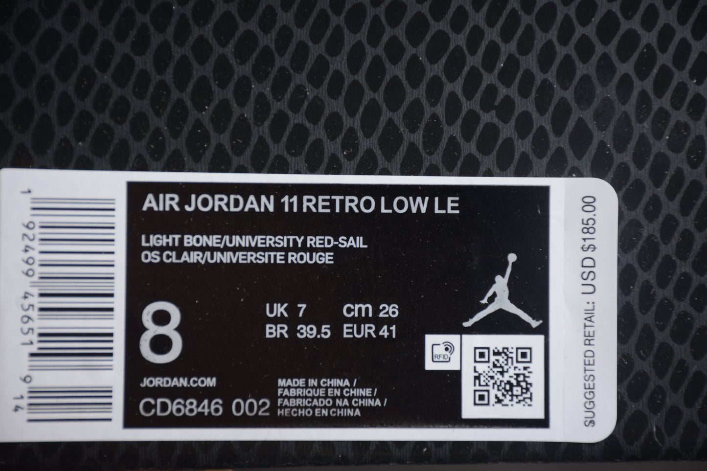 AJ 11 Low "Serpiente"
