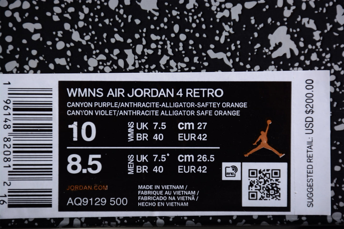Air Jordan 4 Canyon Lila