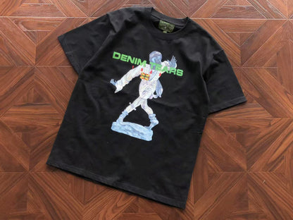 Maglietta con lacrime di denim 