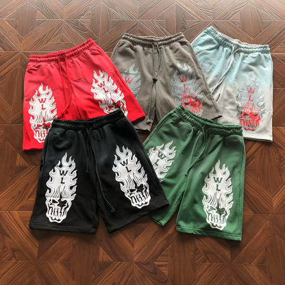 Pantaloncini con strappi in denim 