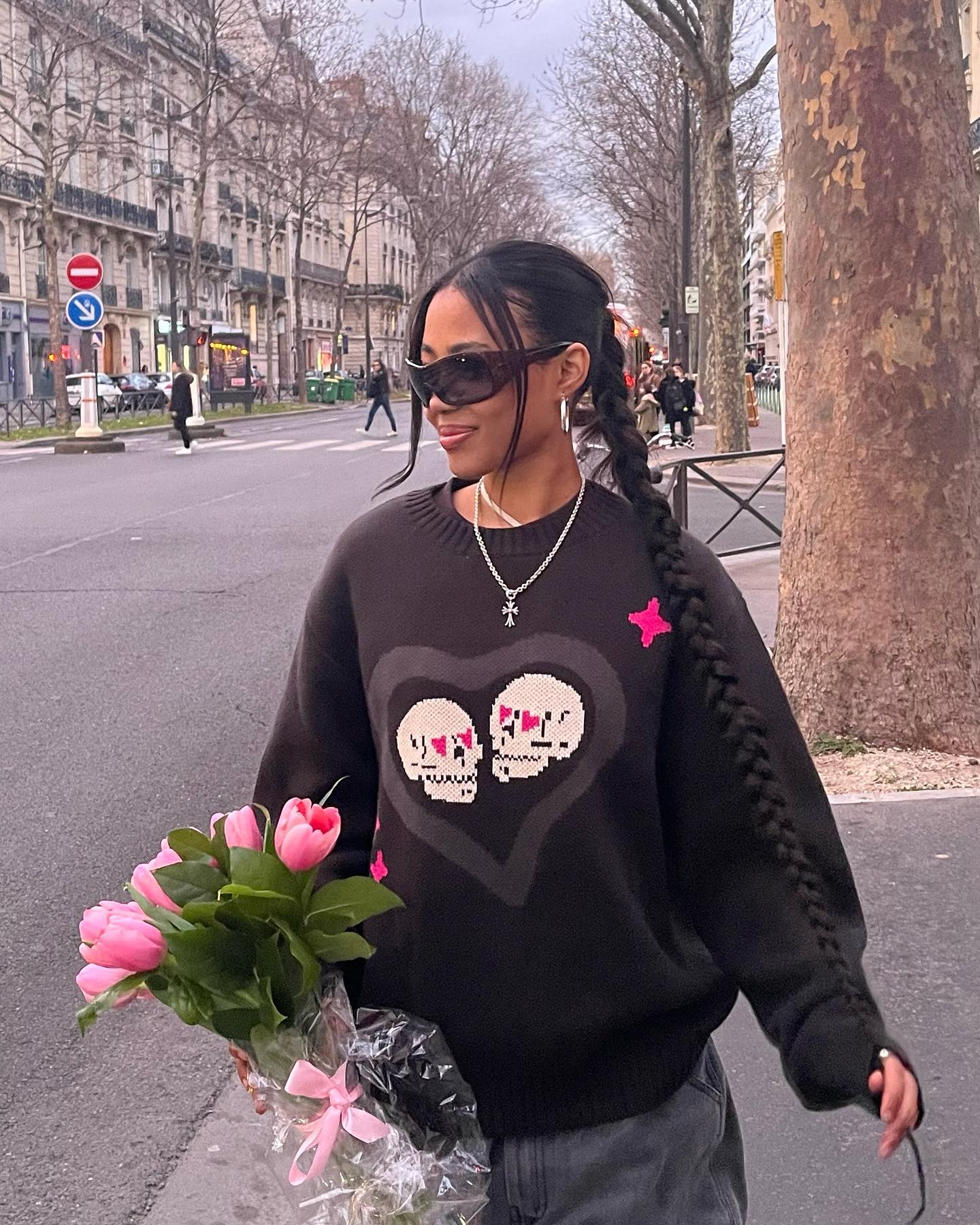 Maglione a forma di cuore con teschio di Broken Planet