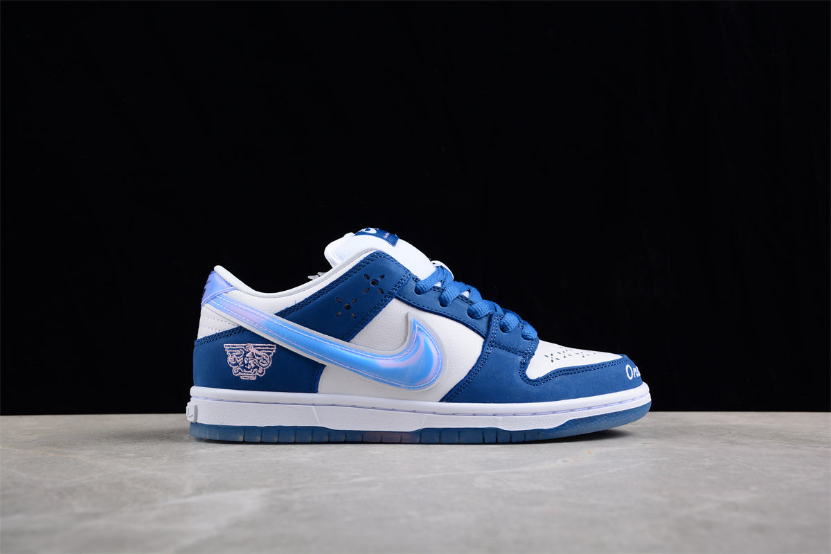 Born x Raised x Nike SB Dunk Low Bianco Blu 