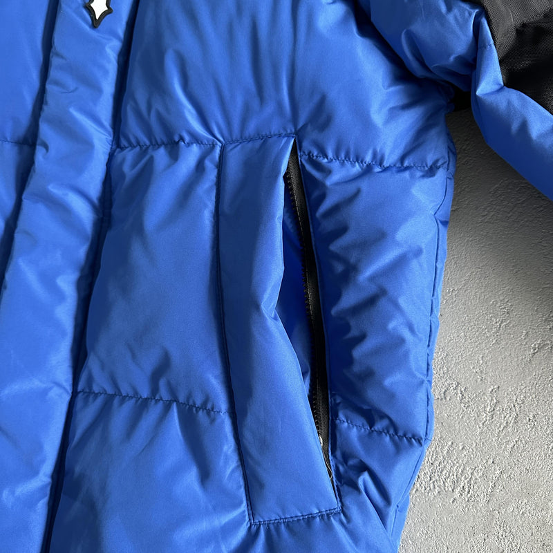Trapstar Decoded Arch Puffer Jacket Black Blue