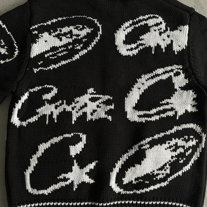 Grobstrickpullover Corteiz aus Jacquard 