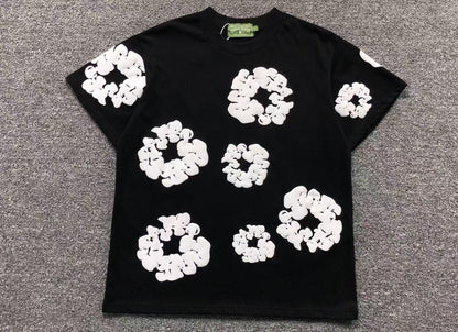 Maglietta con lacrime di denim