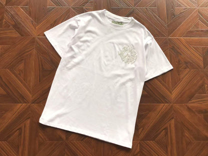 Maglietta con lacrime di denim 