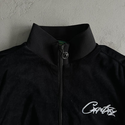 Corteiz Samtjacke Schwarz