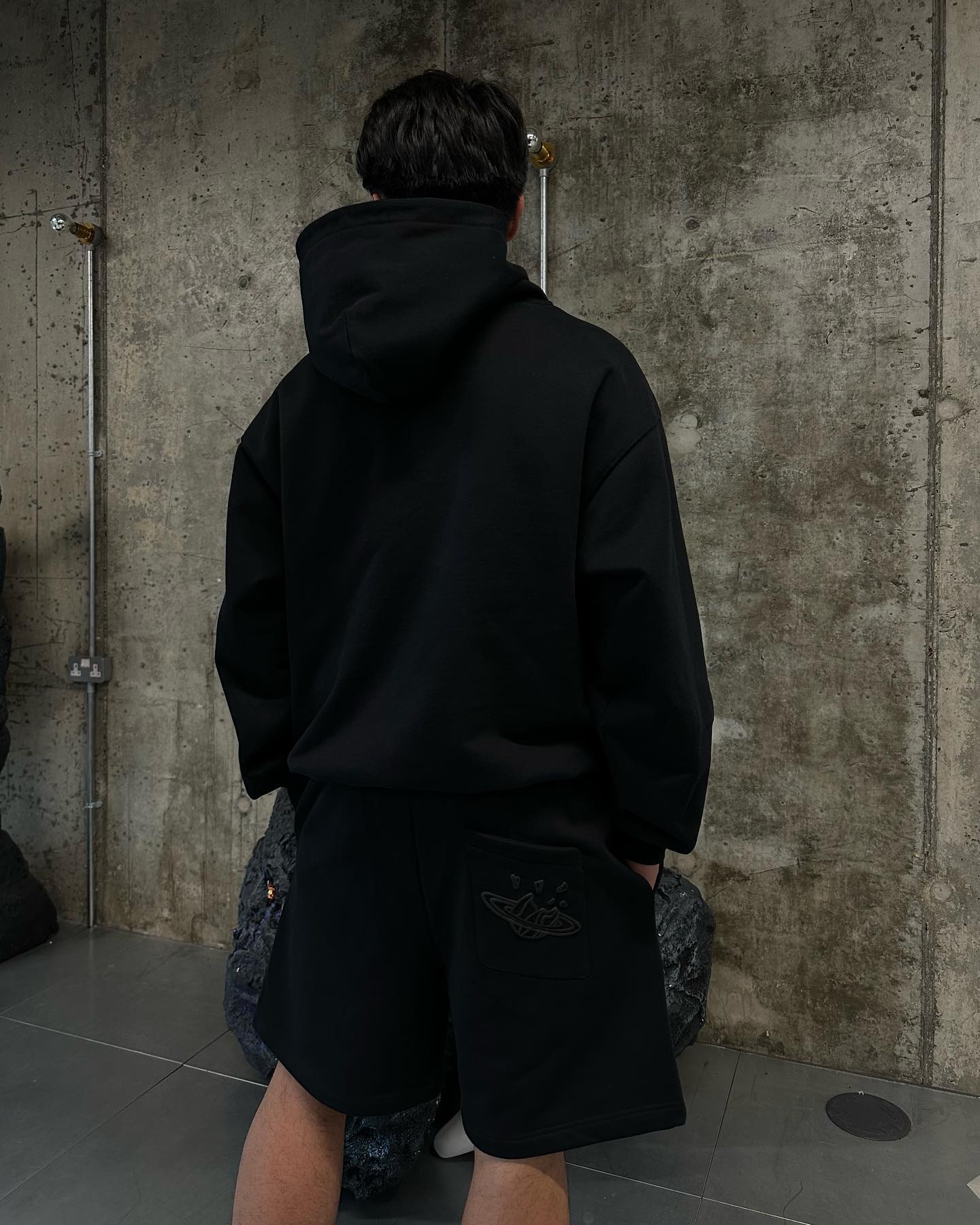 Broken Planet – Baumwollshorts in Mitternachtsblau 