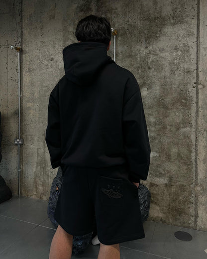 Broken Planet – Baumwollshorts in Mitternachtsblau 