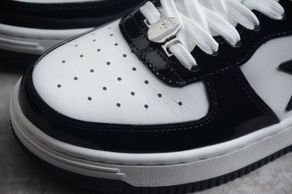 Bape Sta Schwarzes Lackleder 