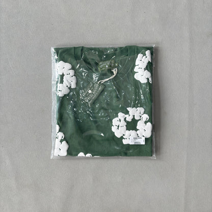 Maglietta con lacrime di denim 