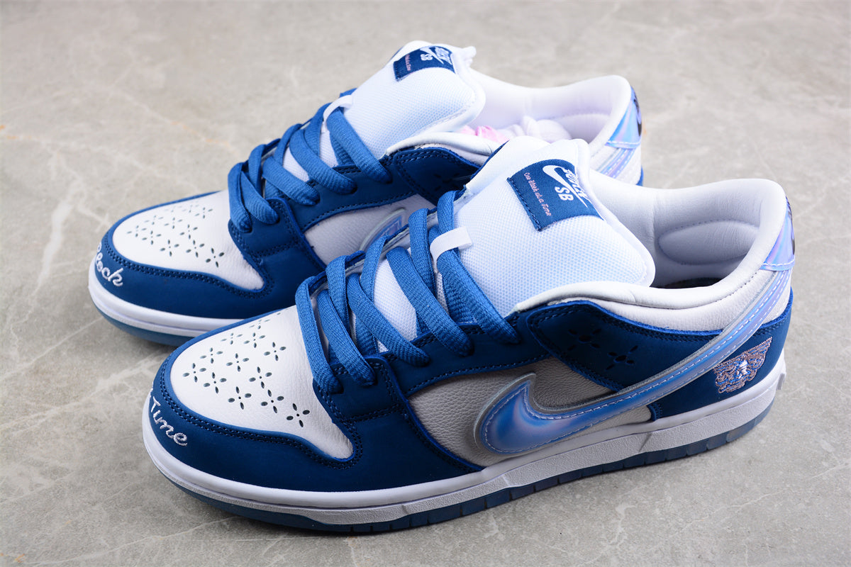 Born x Raised x Nike SB Dunk Low Bianco Blu 