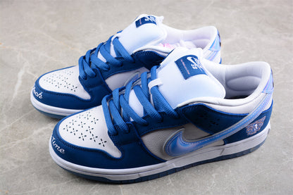 Born x Raised x Nike SB Dunk Low Bianco Blu 