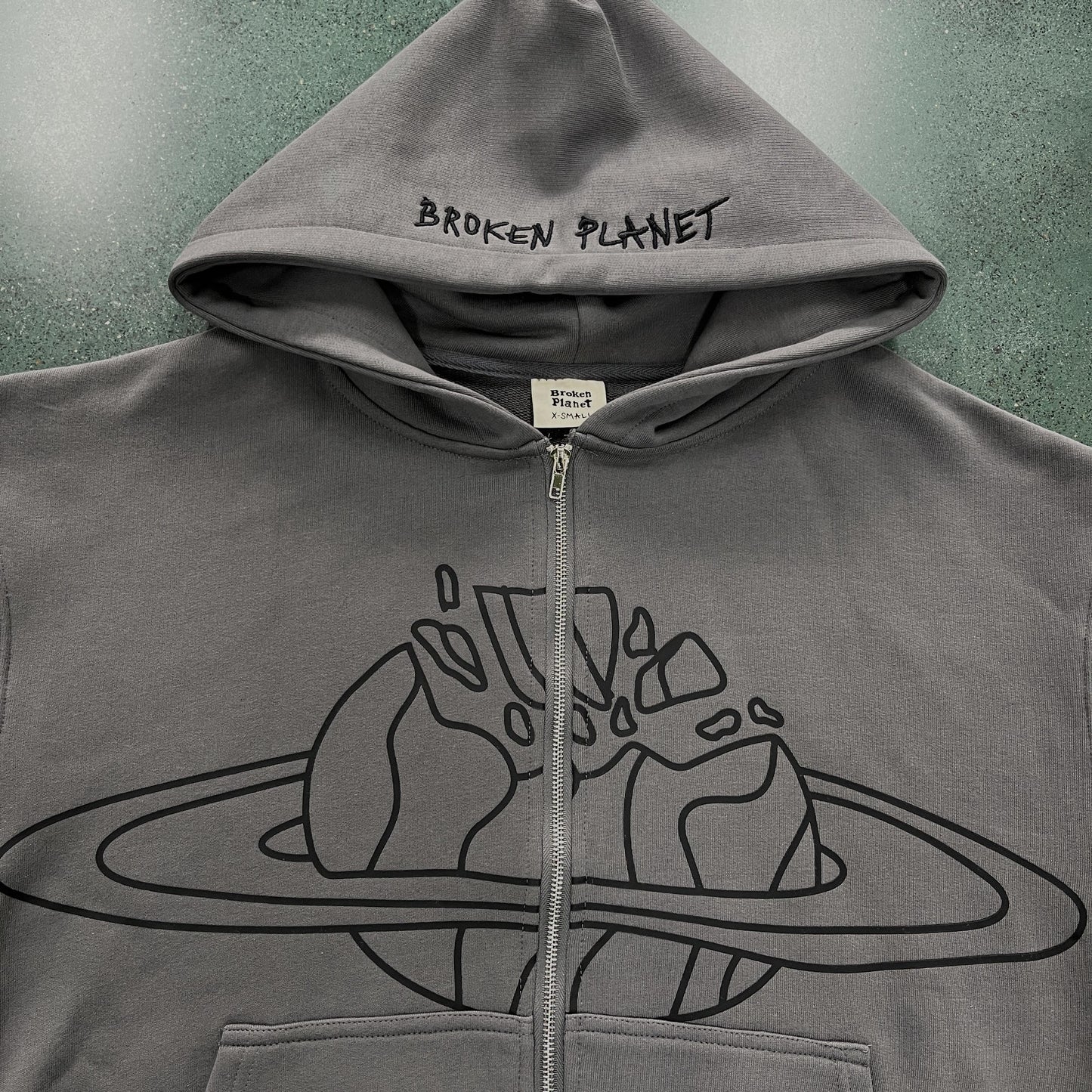 Broken Planet Planet Kapuzenpullover mit Reißverschluss 