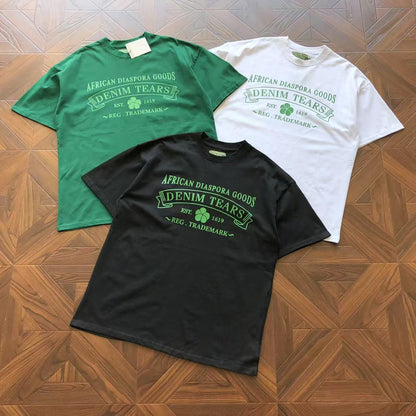 Maglietta con lacrime di denim 