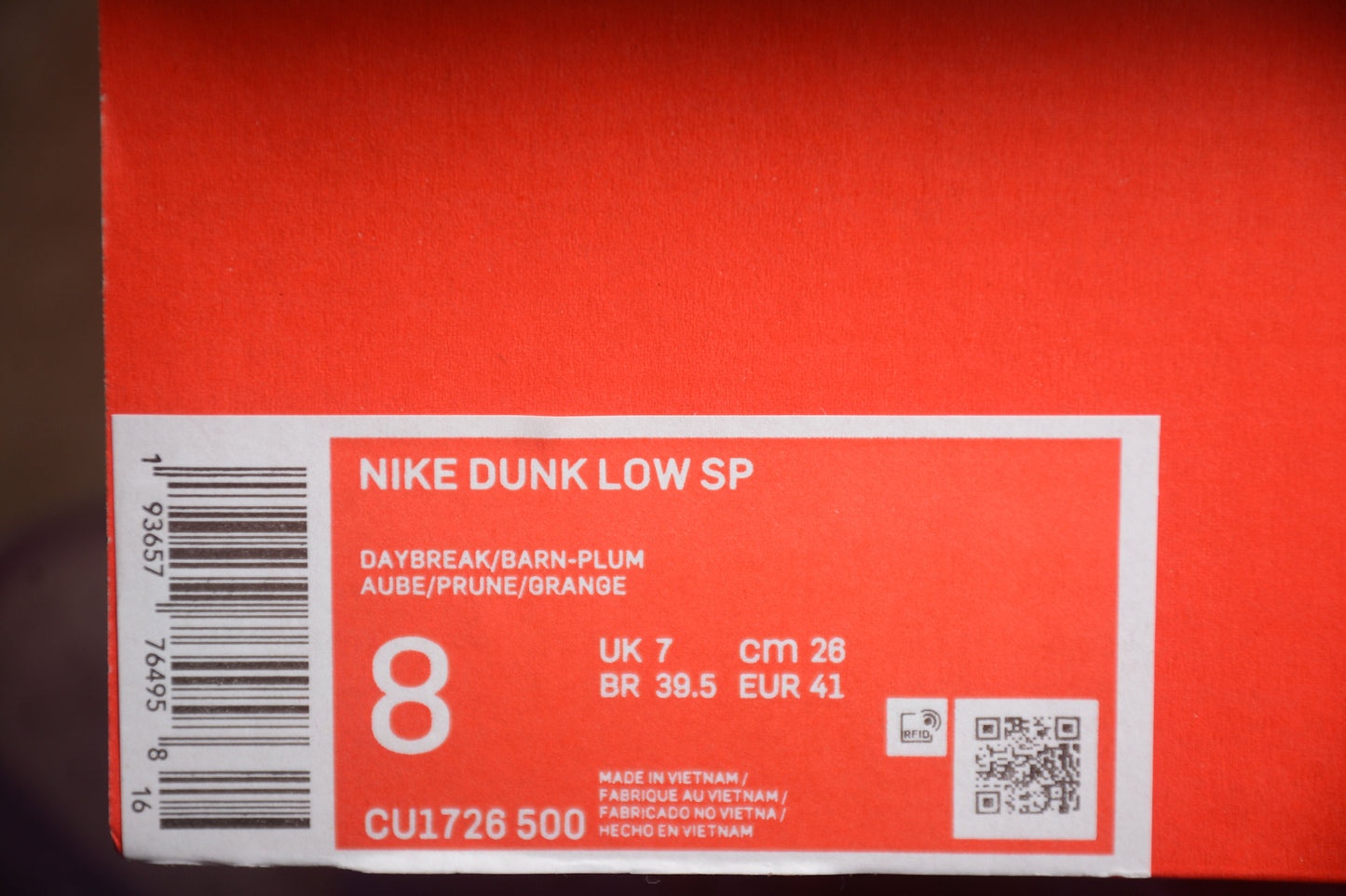 Nike Dunk Low Retro Vol. 1 SP Pflaume 