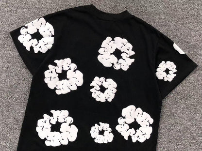 Maglietta con lacrime di denim