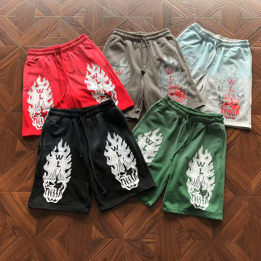 Pantaloncini con strappi in denim 