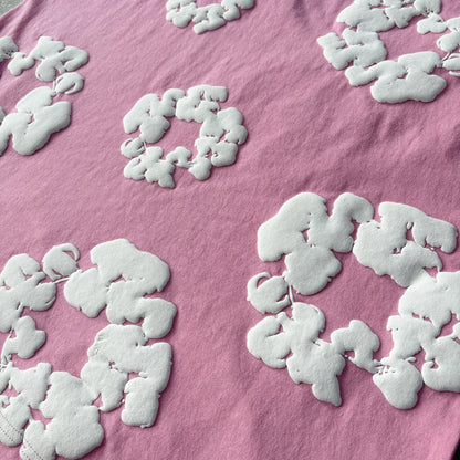 Maglietta con lacrime di denim 