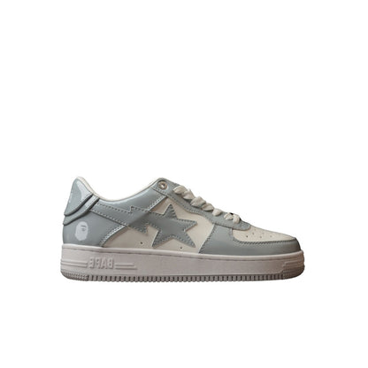 Bape Sta Lackleder Grau und Weiß 
