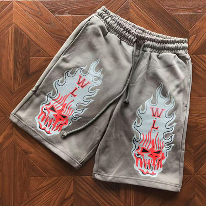 Pantaloncini con strappi in denim 