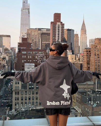 Broken Planet Universe Schwarzes Loch Hoodie 