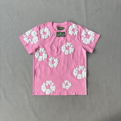 Maglietta con lacrime di denim 