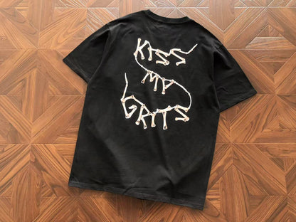 Maglietta con lacrime di denim 