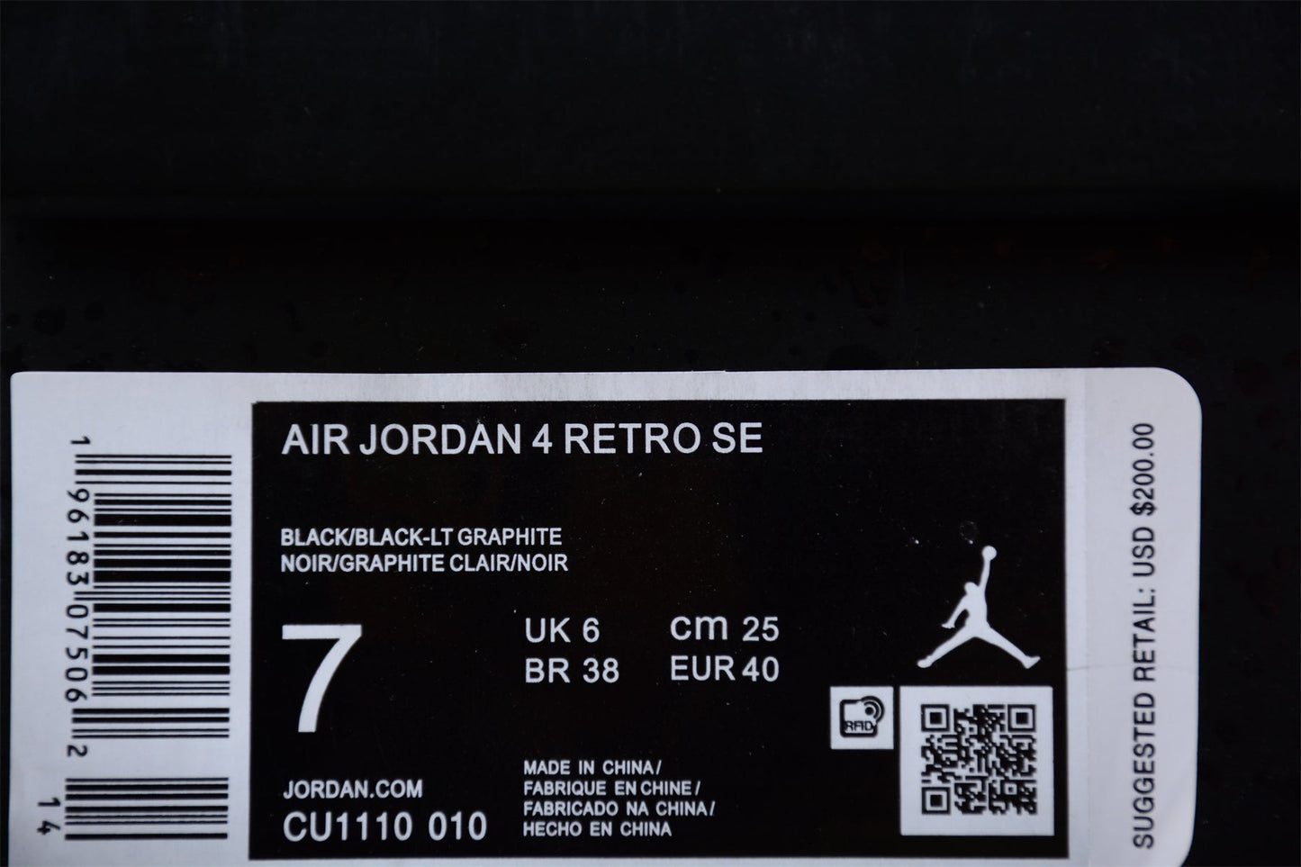Air Jordan 4 Schwarze Katze 