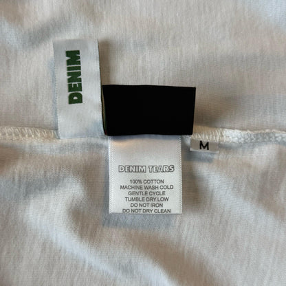 Maglietta con lacrime di denim 