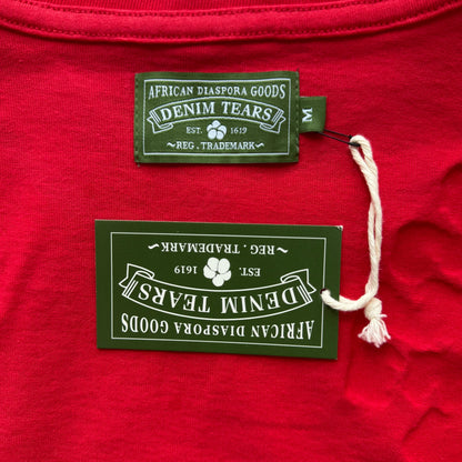 Maglietta con lacrime di denim 