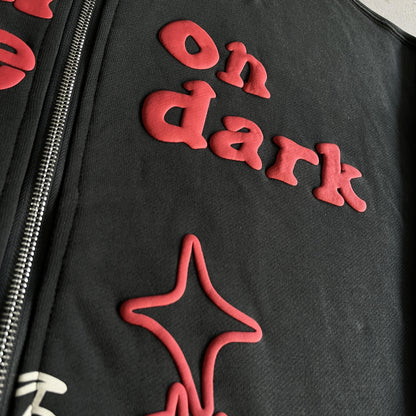 Broken Planet Skelett-Kapuzenpullover mit Reißverschluss 