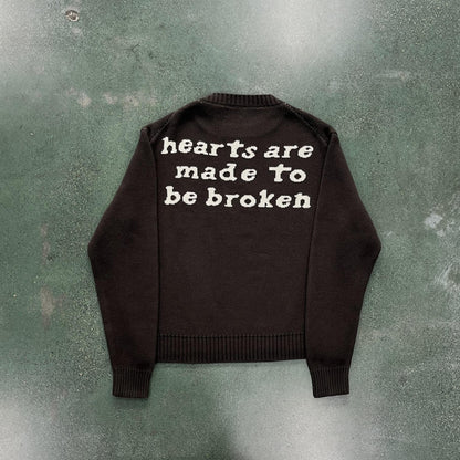 Maglione a forma di cuore con teschio di Broken Planet