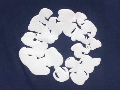 Completo corto con strappi in denim