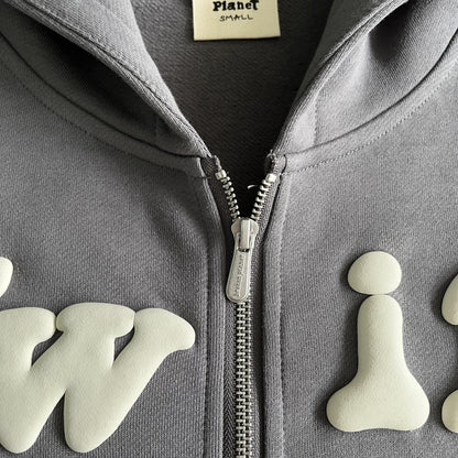 Broken Planet – Twin Flames – Kapuzenpullover mit Reißverschluss 