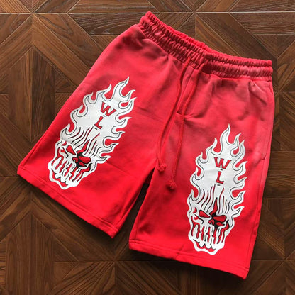 Pantaloncini con strappi in denim 