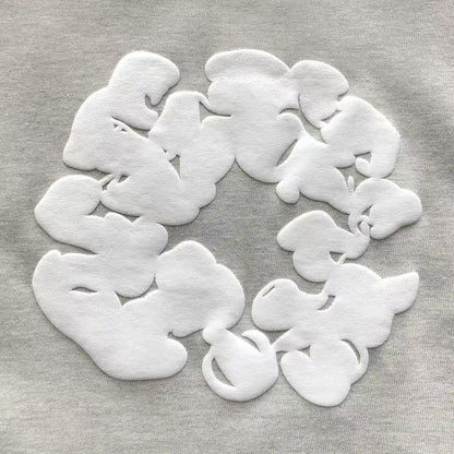 Maglietta con lacrime di denim 