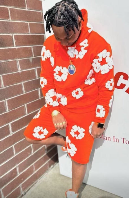 Pantaloncini con strappi in denim 