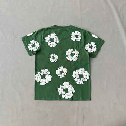 Maglietta con lacrime di denim 