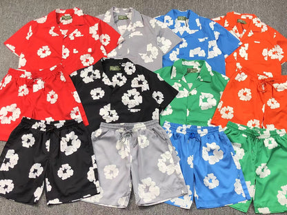 Tuta da bagno con strappi in denim