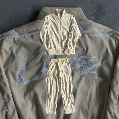 Corteiz Velvet Trackset Creme 