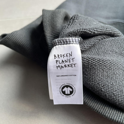 Broken Planet Planet Kapuzenjacke mit Reißverschluss, Grau 