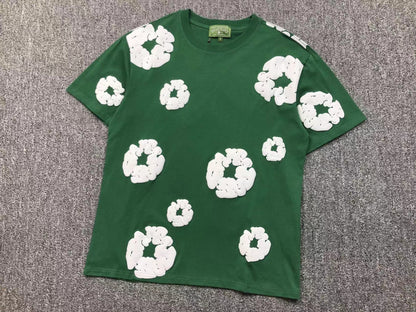 Completo corto con strappi in denim