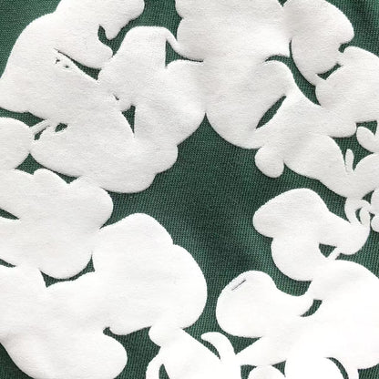 Maglietta con lacrime di denim 