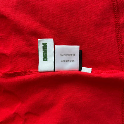 Maglietta con lacrime di denim 