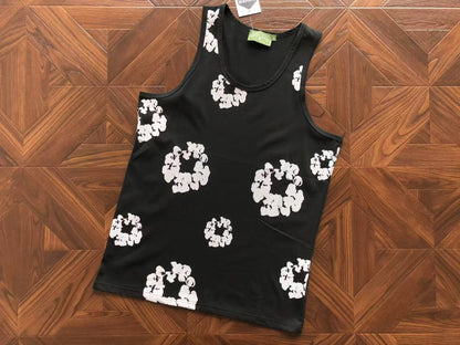 Gilet in denim con strappi 