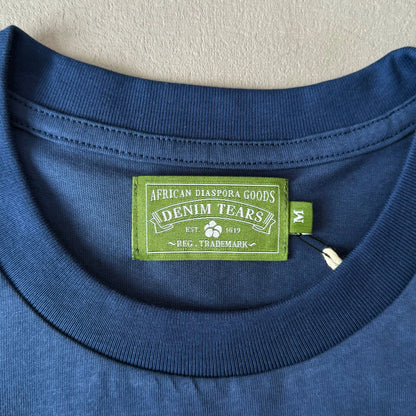 Maglietta con lacrime di denim 